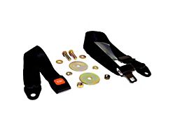 2-Point Non-Retractable Rear Seat Belt; Black (76-95 Jeep CJ7 & Wrangler YJ)