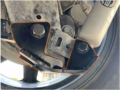 Rear Shock Skid Plates; Black (18-25 Jeep Wrangler JL)
