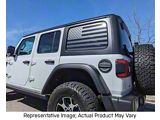 Rear Side Window American Flag Decal; Carbon Fiber Black (18-25 Jeep Wrangler JL)