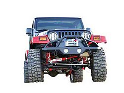 Recovery Front Bumper with Stinger; Textured Black (76-06 Jeep CJ5, CJ7, Wrangler YJ & TJ)