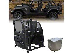 Removable Door Storage Rack with Dust Cover (07-26 Jeep Wrangler JK & JL)
