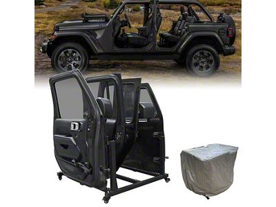 Removable Door Storage Rack with Dust Cover (07-26 Jeep Wrangler JK & JL)