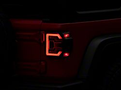 Renegade Series Offroad Sequential LED Tail Lights; Black Housing; Clear Lens (18-25 Jeep Wrangler JL w/ Factory Halogen Tail Lights)