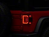Renegade Series Sequential LED Tail Lights; Black Housing; Red Lens (18-26 Jeep Wrangler JL w/ Factory Halogen Tail Lights)