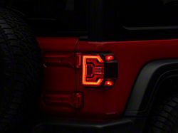 Renegade Series Sequential LED Tail Lights; Black Housing; Red Lens (18-25 Jeep Wrangler JL w/ Factory Halogen Tail Lights)