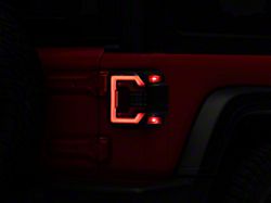 Renegade Series Sequential LED Tail Lights; Black Housing; Smoked Lens (18-25 Jeep Wrangler JL w/ Factory Halogen Tail Lights)