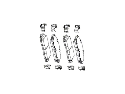 Replacement Semi-Metallic Brake Pads; Front Pair (18-25 Jeep Wrangler JL w/ 1.10-Inch Thick Front Rotors)
