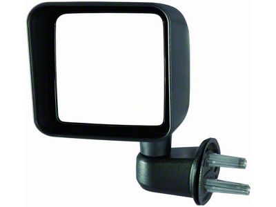 Replacement Manual Side Door Mirror; Driver Side (07-10 Jeep Wrangler JK)
