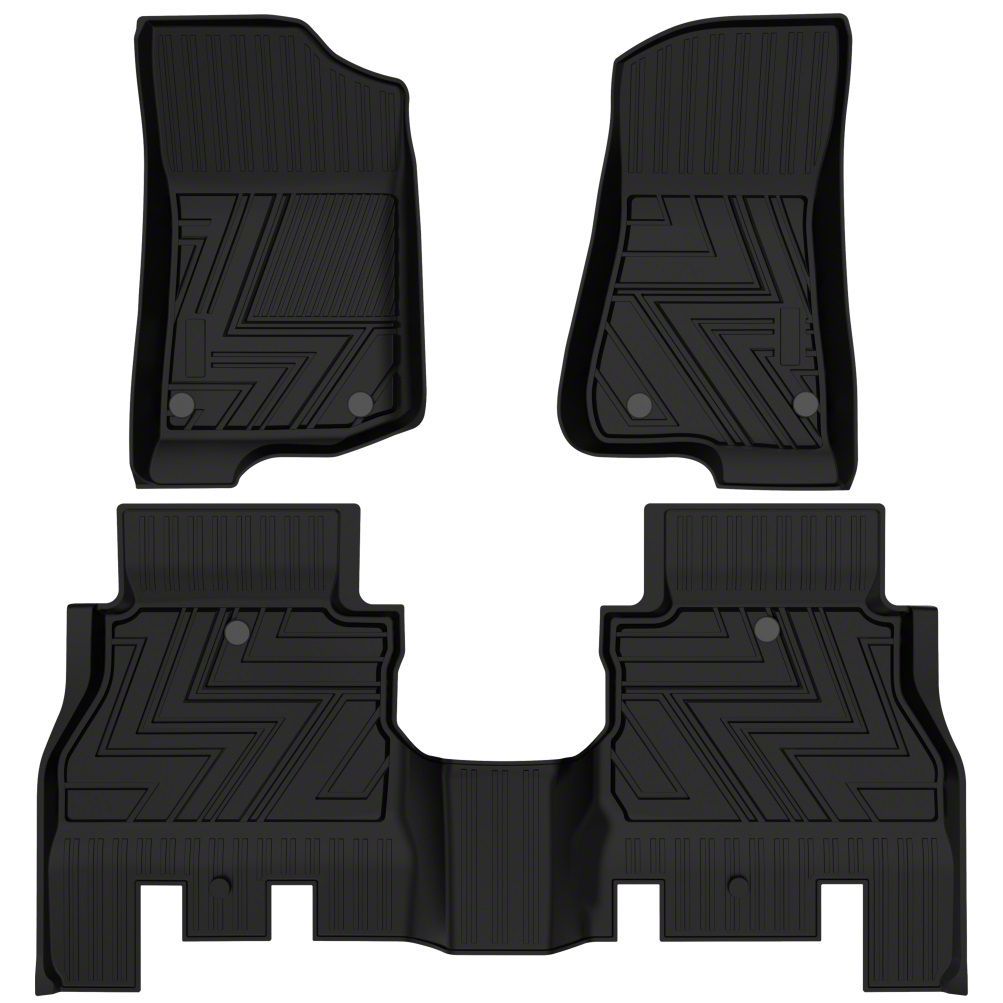 4-Piece Black Rubber Floor Mats For VW Up! – Anti-Slip Waterproof – Universal Fit