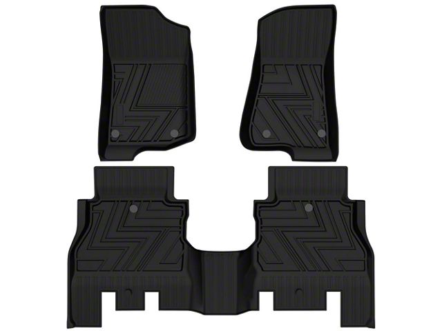 4-Piece Black Rubber Floor Mats For VW Up! – Anti-Slip Waterproof – Universal Fit