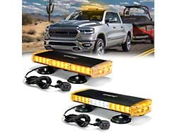Response Series 18-Inch Emergency Strobe Light Bar with Magnetic Mount; Amber (Universal; Some Adaptation May Be Required)