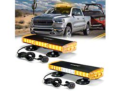 Response Series 18-Inch Emergency Strobe Light Bar with Magnetic Mount; White and Amber (Universal; Some Adaptation May Be Required)