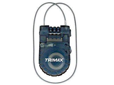 Retractable Cable Lock with Combo Lock; 36-Inch x 3mm