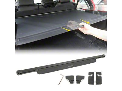 Retractable Cargo Cover (18-26 Jeep Wrangler JL 4-Door w/ Hard Top, Excluding 4xe)
