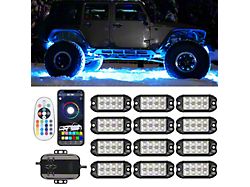 RGBW 12-Pod LED Rock Lights (Universal; Some Adaptation May Be Required)