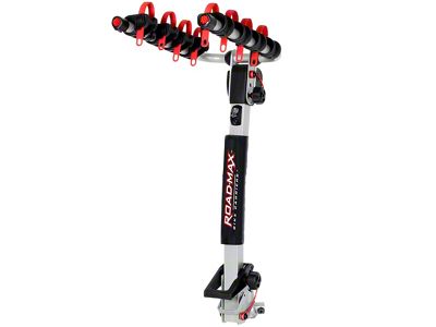 Road-Max Razorback Premium Receiver Hitch Mounted Bike Carrier; Carries 4 Bikes (Universal; Some Adaptation May Be Required)
