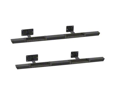 Rock Bars with Diamond Tread Steps; Black (97-06 Jeep Wrangler TJ, Excluding Unlimited)