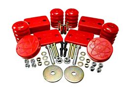 Rock-Flex Adjustable Progressive Bump Stop Set; Red (18-25 Jeep Wrangler JL)
