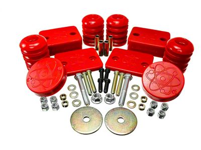 Rock-Flex Adjustable Progressive Bump Stop Set; Red (18-25 Jeep Wrangler JL)