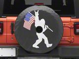 Rock On Bigfoot Spare Tire Cover with Camera Cutout; Black (18-26 Jeep Wrangler JL)