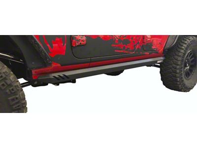 Rock Rail Nerf Bars; Black (18-25 Jeep Wrangler JL 4-Door)