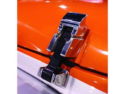 Rock Runner Hood Catch Kit; Polished (07-18 Jeep Wrangler JK)