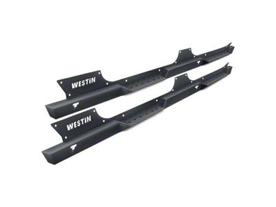 Rock Slider Steps; Textured Black (07-18 Jeep Wrangler JK 4-Door)
