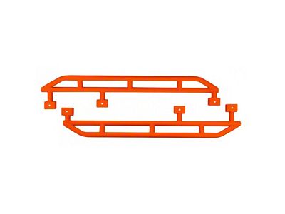 Rock Sliders; Fluorescent Orange (07-18 Jeep Wrangler JK 4-Door)
