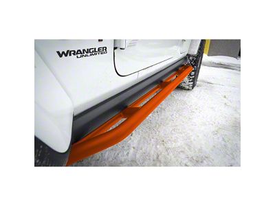 Rock Sliders; Fluorescent Orange (18-25 Jeep Wrangler JL 4-Door)
