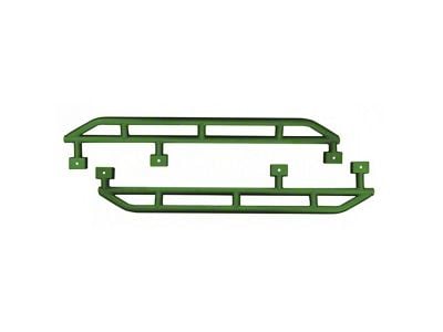 Rock Sliders; Locas Green (07-18 Jeep Wrangler JK 4-Door)