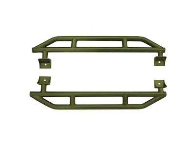 Rock Sliders; Locas Green (07-18 Jeep Wrangler JK 2-Door)