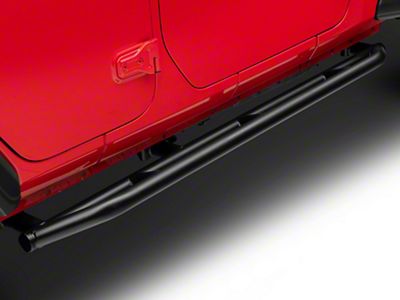 Rock Sliders; Texturized Black (18-25 Jeep Wrangler JL 4-Door)