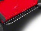 Rocker Armor Side Step Bars; Matte Black (18-25 Jeep Wrangler JL 4-Door)
