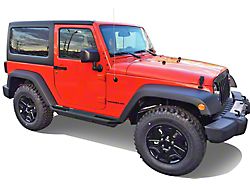 Rocker Armor Side Step Bars; Matte Black (07-18 Jeep Wrangler JK 2-Door)
