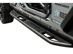 Rocker Armor Steps; Fine Textured Black (18-26 Jeep Wrangler JL 4-Door)