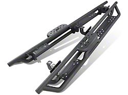 Rocker Panel Guard Nerf Bar Running Boards; Textured Matte Black (18-25 Jeep Wrangler JL 4-Door)