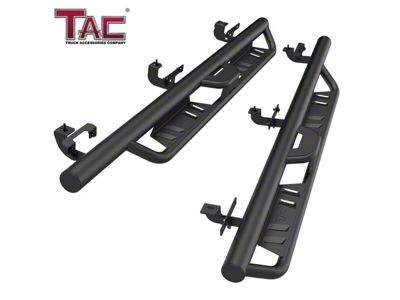 Rocker Slider Drop Running Boards; Fine Textured Black (18-25 Jeep Wrangler JL 4-Door)