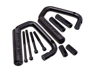 Roll Bar Grab Handles; Black (07-18 Jeep Wrangler JK)