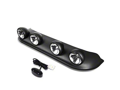 Roof Mounted Fog Lights with Switch; Clear (Universal; Some Adaptation May Be Required)