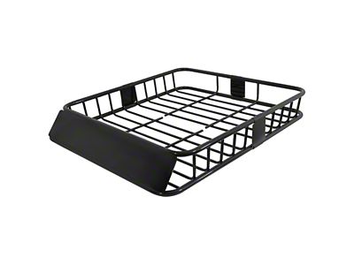Roof Rack Cargo Carrier with Extendable Luggage Hold Basket; Black (Universal; Some Adaptation May Be Required)