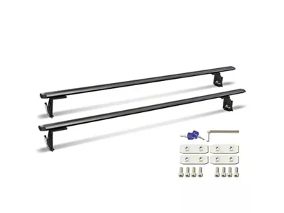 Roof Rack Cross Bars; Black (07-23 Jeep Wrangler JK & JL)