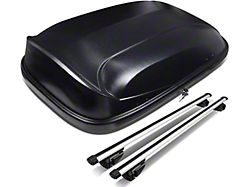 Roof Rack Cross Bars with Lockable Cargo Box; 47-Inch Cross Bars; Black (Universal; Some Adaptation May Be Required)