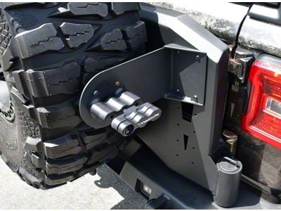 RotoPax Mount; Textured Black (07-25 Jeep Wrangler JK & JL)