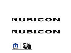 RUBICON Hood Decal; Gloss Black (97-18 Jeep Wrangler TJ & JK)
