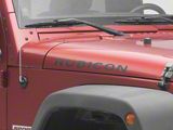 RUBICON Hood Decal; Matte Black (97-18 Jeep Wrangler TJ & JK)