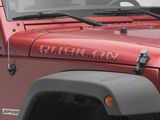 RUBICON Hood Decal; Mountain Red with Black Outline (07-18 Jeep Wrangler JK)
