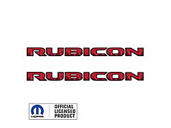 RUBICON Hood Decal; Mountain Red with Black Outline (18-25 Jeep Wrangler JL)