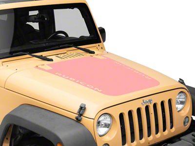 Jeep Licensed by RedRock Rubicon Hood Decal; Pink (07-18 Jeep Wrangler JK)