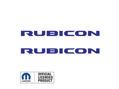 RUBICON Hood Graphic; Blue (18-25 Jeep Wrangler JL)