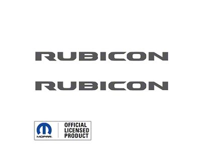 RUBICON Hood Graphic; Dark Gray (18-25 Jeep Wrangler JL)